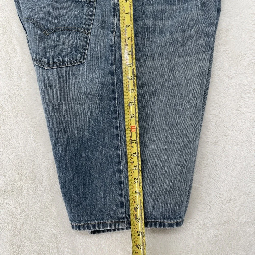 Levis 569 Shorts Mens 36 Blue Denim Loose Straight Fit Jorts Baggy Y2K 90s